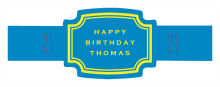 Simple Age Birthday Buckle Cigar Band Labels